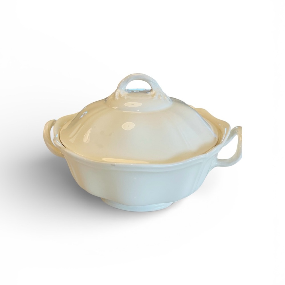 Vintage Wedgwood Queens Covered Vegetable Dish | Creamware Tureen | England